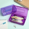 image:imageMr Pen Plastic Pencil Case Box 6 Pack  Large Crayon Marker Pen Organizer Bulk Plastic Bead Organizing Container with SnapTight Lids Clear Craft Storage BoxesRoyal Orchid  Lavender Mist