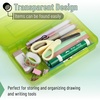 image:imageMr Pen Plastic Pencil Case Box 6 Pack  Large Crayon Marker Pen Organizer Bulk Plastic Bead Organizing Container with SnapTight Lids Clear Craft Storage BoxesEarthy Colors