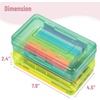 image:imageMr Pen Plastic Pencil Case Box 6 Pack  Large Crayon Marker Pen Organizer Bulk Plastic Bead Organizing Container with SnapTight Lids Clear Craft Storage BoxesGreen Shades