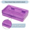 image:imageMr Pen Plastic Pencil Case Box 6 Pack  Large Crayon Marker Pen Organizer Bulk Plastic Bead Organizing Container with SnapTight Lids Clear Craft Storage Boxescolorful
