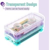 image:imageMr Pen Plastic Pencil Case Box 6 Pack  Large Crayon Marker Pen Organizer Bulk Plastic Bead Organizing Container with SnapTight Lids Clear Craft Storage BoxesBlue  Pink