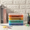 image:imageMr Pen Plastic Pencil Case Box 6 Pack  Large Crayon Marker Pen Organizer Bulk Plastic Bead Organizing Container with SnapTight Lids Clear Craft Storage BoxesOrange  Yellow  Green  Blue