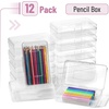 image:imageMr Pen Plastic Pencil Case Box 6 Pack  Large Crayon Marker Pen Organizer Bulk Plastic Bead Organizing Container with SnapTight Lids Clear Craft Storage BoxesClear