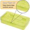 image:imageMr Pen Plastic Pencil Case Box 6 Pack  Large Crayon Marker Pen Organizer Bulk Plastic Bead Organizing Container with SnapTight Lids Clear Craft Storage BoxesGreen  Orange