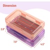 image:imageMr Pen Plastic Pencil Case Box 6 Pack  Large Crayon Marker Pen Organizer Bulk Plastic Bead Organizing Container with SnapTight Lids Clear Craft Storage BoxesPurple  Orange