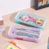 image:imageMr Pen Plastic Pencil Case Box 6 Pack  Large Crayon Marker Pen Organizer Bulk Plastic Bead Organizing Container with SnapTight Lids Clear Craft Storage BoxesBlue  Pink