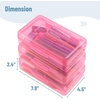 image:imageMr Pen Plastic Pencil Case Box 6 Pack  Large Crayon Marker Pen Organizer Bulk Plastic Bead Organizing Container with SnapTight Lids Clear Craft Storage BoxesVibrant Pink
