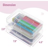 image:imageMr Pen Plastic Pencil Case Box 6 Pack  Large Crayon Marker Pen Organizer Bulk Plastic Bead Organizing Container with SnapTight Lids Clear Craft Storage BoxesClear