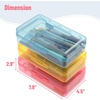 image:imageMr Pen Plastic Pencil Case Box 6 Pack  Large Crayon Marker Pen Organizer Bulk Plastic Bead Organizing Container with SnapTight Lids Clear Craft Storage BoxesRed  Blue  Yellow