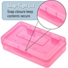 image:imageMr Pen Plastic Pencil Case Box 6 Pack  Large Crayon Marker Pen Organizer Bulk Plastic Bead Organizing Container with SnapTight Lids Clear Craft Storage BoxesVibrant Pink