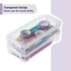 image:imageMr Pen Plastic Pencil Case Box 6 Pack  Large Crayon Marker Pen Organizer Bulk Plastic Bead Organizing Container with SnapTight Lids Clear Craft Storage BoxesClear
