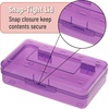 image:imageMr Pen Plastic Pencil Case Box 6 Pack  Large Crayon Marker Pen Organizer Bulk Plastic Bead Organizing Container with SnapTight Lids Clear Craft Storage BoxesPurple  Orange