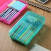 image:imageMr Pen Plastic Pencil Case Box 6 Pack  Large Crayon Marker Pen Organizer Bulk Plastic Bead Organizing Container with SnapTight Lids Clear Craft Storage BoxesPink  Turquoise