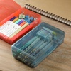 image:imageMr Pen Plastic Pencil Case Box 6 Pack  Large Crayon Marker Pen Organizer Bulk Plastic Bead Organizing Container with SnapTight Lids Clear Craft Storage BoxesPurple  Coral  Blue