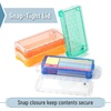 image:imageMr Pen Plastic Pencil Case Box 6 Pack  Large Crayon Marker Pen Organizer Bulk Plastic Bead Organizing Container with SnapTight Lids Clear Craft Storage BoxesOrange  Yellow  Green  Blue