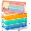 image:imageMr Pen Plastic Pencil Case Box 6 Pack  Large Crayon Marker Pen Organizer Bulk Plastic Bead Organizing Container with SnapTight Lids Clear Craft Storage BoxesOrange  Yellow  Green  Blue
