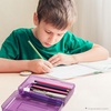 image:imageMr Pen Plastic Pencil Case Box 6 Pack  Large Crayon Marker Pen Organizer Bulk Plastic Bead Organizing Container with SnapTight Lids Clear Craft Storage BoxesPurple  Yellow