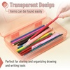 image:imageMr Pen Plastic Pencil Case Box 6 Pack  Large Crayon Marker Pen Organizer Bulk Plastic Bead Organizing Container with SnapTight Lids Clear Craft Storage BoxesSpace Colors