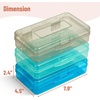 image:imageMr Pen Plastic Pencil Case Box 6 Pack  Large Crayon Marker Pen Organizer Bulk Plastic Bead Organizing Container with SnapTight Lids Clear Craft Storage BoxesBlue  Mint  Smoky