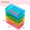 image:imageMr Pen Plastic Pencil Case Box 6 Pack  Large Crayon Marker Pen Organizer Bulk Plastic Bead Organizing Container with SnapTight Lids Clear Craft Storage BoxesPink  Green  Blue  Yellow