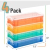 image:imageMr Pen Plastic Pencil Case Box 6 Pack  Large Crayon Marker Pen Organizer Bulk Plastic Bead Organizing Container with SnapTight Lids Clear Craft Storage BoxesOrange  Yellow  Green  Blue