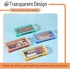 image:imageMr Pen Plastic Pencil Case Box 6 Pack  Large Crayon Marker Pen Organizer Bulk Plastic Bead Organizing Container with SnapTight Lids Clear Craft Storage BoxesOrange  Yellow  Green  Blue