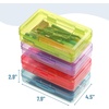 image:imageMr Pen Plastic Pencil Case Box 6 Pack  Large Crayon Marker Pen Organizer Bulk Plastic Bead Organizing Container with SnapTight Lids Clear Craft Storage Boxescolorful