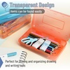image:imageMr Pen Plastic Pencil Case Box 6 Pack  Large Crayon Marker Pen Organizer Bulk Plastic Bead Organizing Container with SnapTight Lids Clear Craft Storage BoxesBlue  Coral Red  Peachy