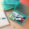 image:imageMr Pen Plastic Pencil Case Box 6 Pack  Large Crayon Marker Pen Organizer Bulk Plastic Bead Organizing Container with SnapTight Lids Clear Craft Storage BoxesLight Aqua