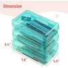 image:imageMr Pen Plastic Pencil Case Box 6 Pack  Large Crayon Marker Pen Organizer Bulk Plastic Bead Organizing Container with SnapTight Lids Clear Craft Storage BoxesLight Aqua