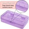 image:imageMr Pen Plastic Pencil Case Box 6 Pack  Large Crayon Marker Pen Organizer Bulk Plastic Bead Organizing Container with SnapTight Lids Clear Craft Storage BoxesPurple  Coral  Blue