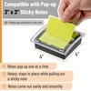 image:imageMr Pen Pop Up Note Dispenser 3 x 3 2 Pack Black Base Clear Top  Sticky Note Dispenser Sticky Note Holder for Desk1 Pack