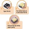 image:imageMr Pen Pop Up Note Dispenser 3 x 3 2 Pack Black Base Clear Top  Sticky Note Dispenser Sticky Note Holder for Desk1 Pack