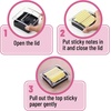 image:imageMr Pen Pop Up Note Dispenser 3 x 3 2 Pack Black Base Clear Top  Sticky Note Dispenser Sticky Note Holder for Desk2 Pack