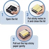 image:imageMr Pen Pop Up Note Dispenser 3 x 3 2 Pack Black Base Clear Top  Sticky Note Dispenser Sticky Note Holder for Desk4 Pack