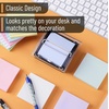 image:imageMr Pen Pop Up Note Dispenser 3 x 3 2 Pack Black Base Clear Top  Sticky Note Dispenser Sticky Note Holder for Desk6 Pack