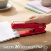 image:imageMr Pen Red Office Stapler with Staples 1000 Staples 14  20 Sheet Capacity Desktop Stapler for Students Office Supplies Ergonomic Design for Comfortable Use