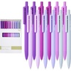 image:imageMr Pen Retractable Gel Pens 12 Pack Colorful Ink Fine Point 07mm  Fast Dry Smooth Writing Cute Pens for Drawing Writing Planner and School SuppliesLavender Legacy Barrel  Black Ink