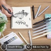image:imageMr Pen Retractable Gel Pens 12 Pack Colorful Ink Fine Point 07mm  Fast Dry Smooth Writing Cute Pens for Drawing Writing Planner and School SuppliesMonochrome Elegance Barrel  Black Ink
