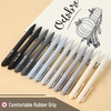 image:imageMr Pen Retractable Gel Pens 12 Pack Colorful Ink Fine Point 07mm  Fast Dry Smooth Writing Cute Pens for Drawing Writing Planner and School SuppliesMonochrome Elegance Barrel  Black Ink