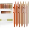 image:imageMr Pen Retractable Gel Pens 12 Pack Colorful Ink Fine Point 07mm  Fast Dry Smooth Writing Cute Pens for Drawing Writing Planner and School SuppliesNatural Barrels  Black Ink