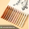 image:imageMr Pen Retractable Gel Pens 12 Pack Colorful Ink Fine Point 07mm  Fast Dry Smooth Writing Cute Pens for Drawing Writing Planner and School SuppliesNatural Barrels  Black Ink