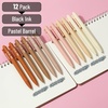 image:imageMr Pen Retractable Gel Pens 12 Pack Colorful Ink Fine Point 07mm  Fast Dry Smooth Writing Cute Pens for Drawing Writing Planner and School SuppliesNatural Barrels  Black Ink