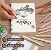 image:imageMr Pen Retractable Gel Pens 12 Pack Colorful Ink Fine Point 07mm  Fast Dry Smooth Writing Cute Pens for Drawing Writing Planner and School SuppliesNatural Barrels  Black Ink