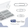 image:imageMr Pen Silver Paper Clips 450 pcs 1 114 2  Zinc Galvanized Silver Paper Clips with Storage Box Large and Small for Office School DIY Binder Clips