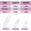 image:imageMr Pen Silver Paper Clips 750 pcs 3 Sizes Small Medium and Large  Steel Paper Clips with Storage Box for Office School DIY Binder Clips Business Card Holders amp Envelope Clips