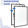 image:imageMr Pen Small Magnetic White Board 16x12  DoubleSided Magnetic Dry Erase Board with Handle amp Dry Erase Marker Portable Aluminum Frame Whiteboard for Office Home