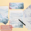 image:imageMr Pen Stationery Writing Paper with Envelopes 85 x 11 Inch  160 Pack50 Letter Writing Paper with 50 Envelopes and 60 Round Dot Sticker Cherry Blossoms Cute Stationary Set with 10 Desi