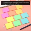 image:imageMr Pen Transparent Glitter Sticky Notes 3x3 12 Pads 600 Sheets  Colorful Plastic Glitter Sticky Notes Bulk SelfStick Note Pads for Women Office School Home Study amp OrganizationVivid Palette