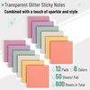 image:imageMr Pen Transparent Glitter Sticky Notes 3x3 12 Pads 600 Sheets  Colorful Plastic Glitter Sticky Notes Bulk SelfStick Note Pads for Women Office School Home Study amp OrganizationVintage